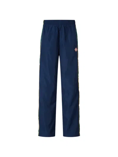 Casablanca Side-stripe Logo-patch Track Pants In Blue