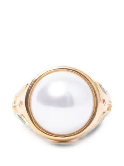 Casablanca Signet Ring In Transparent