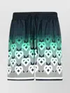 Casablanca Silk Bermuda Shorts Featuring Elastic Waistband In Green