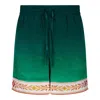 Casablanca Silk Blend Shorts In Green