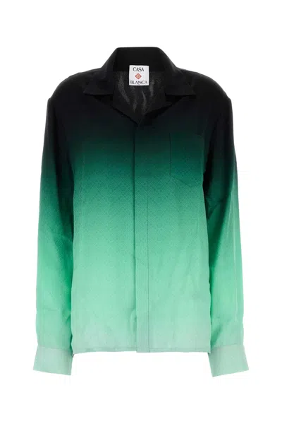 Casablanca Gradient Geometric-pattern Shirt In Multi