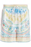 Casablanca Drawstring Shorts Crayon Vase In White