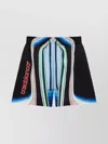 Casablanca Silk Drawstring Shorts Side Pockets In Multi