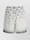 Casablanca Gray Silk Shorts With Logo