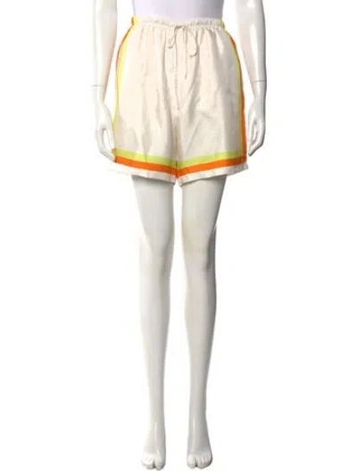 Pre-owned Casablanca Silk Jogger Shorts In Neutrals