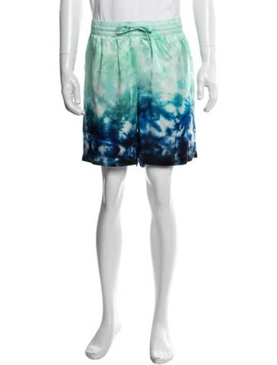 Pre-owned Casablanca Silk Jogger Shorts W/ Tags In Blue