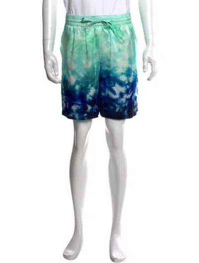 Pre-owned Casablanca Silk Jogger Shorts W/ Tags In Blue