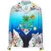 Casablanca Le Dimension Illustration Style-print Shirt In Blue