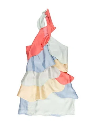 Pre-owned Casablanca Silk Mini Dress In Blue