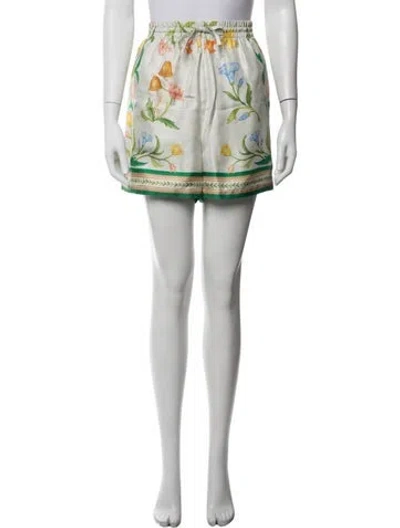 Pre-owned Casablanca Silk Mini Shorts In Neutrals