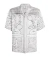 Casablanca Mens Camp-collar Short-sleeve Silk Shirt Sacred Stone In Grey