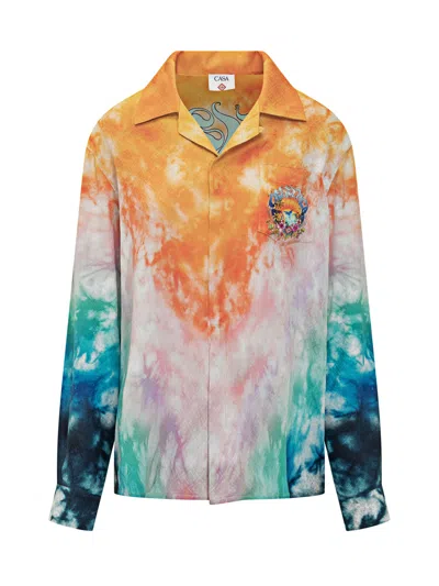 Casablanca Silk Shirt For The Modern Trendsetter In Orange