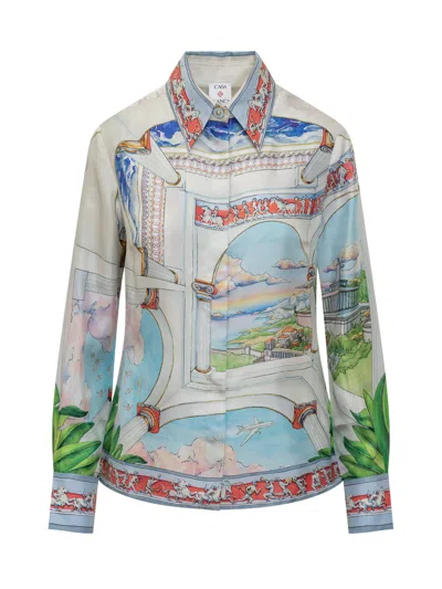 Casablanca Colorful Silk Shirt In Multicolour