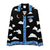 Casablanca Long-sleeved Cuban-collar Shirt