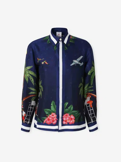 Casablanca Silk Shirts Re-edit Printed Silk Shirt