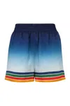 Casablanca Silk Shorts In Blue