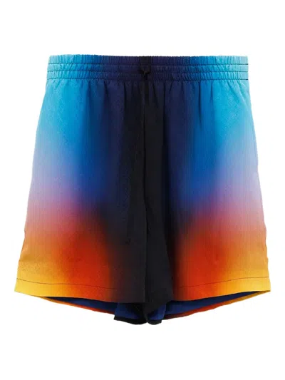 Casablanca Gradient Towelling Shorts In Blue