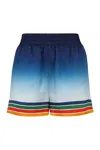 Casablanca Silk Shorts In Blue