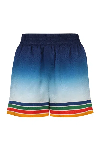 Casablanca Silk Mini Shorts For Women In Multi