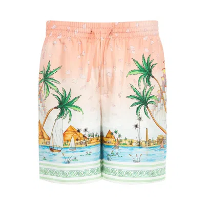 Pre-owned Casablanca Silk Shorts 'ethereal' | Multi-color | Men's Size Xxl In Multicolor