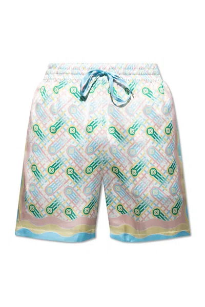 Casablanca Silk Shorts In Multicolour