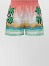 Casablanca Short Pants With Silk Graphic Print