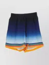 CASABLANCA SILK SHORTS WITH DRAWSTRINGS AND SIDE STRIPES
