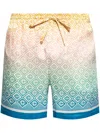Casablanca Multicolored Monogram-print Deck Shorts In Diamdegrad