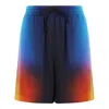 Casablanca Silk Shorts With Polyester Lining In Blue