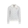 Casablanca Silver Monogram Zip Up Sweatshirt Men In Neutral