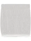 Casablanca Knit Silver Mini Skirt In Silver
