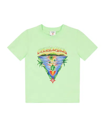 Casablanca Kids' Simple T-shirt In Green