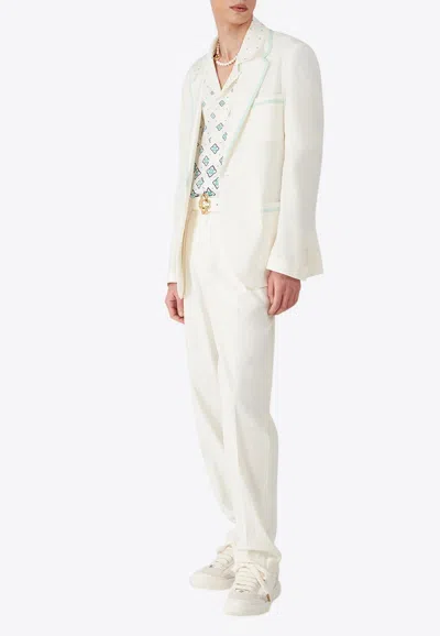 Casablanca Single Breasted Jacket In White
