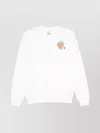 Casablanca White Cotton Sweatshirt With Contrasting Logo Patch In White