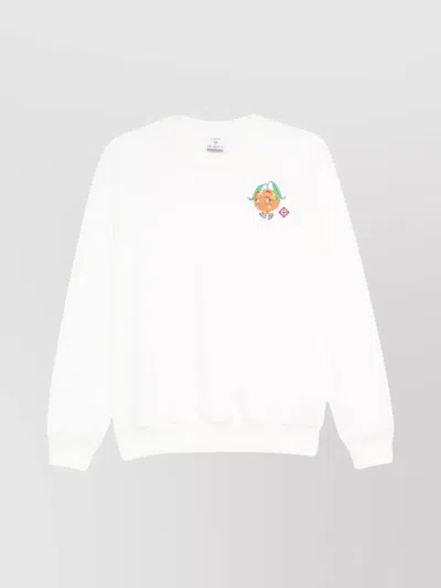 CASABLANCA SKI MOTIF CREWNECK SWEATSHIRT