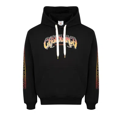 Pre-owned Casablanca Ski Printed Hoodie 'artwork' | Black | Men's Size S
