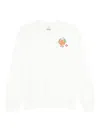 Casablanca White Cotton Sweatshirt With Contrasting Logo Patch In White