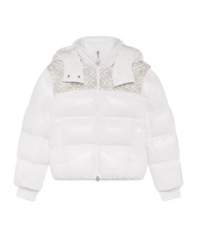 Casablanca Ski Ripstop Down Puffer Jacket In White