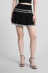 Casablanca Women Pleated Viscose Miniskirt In Black