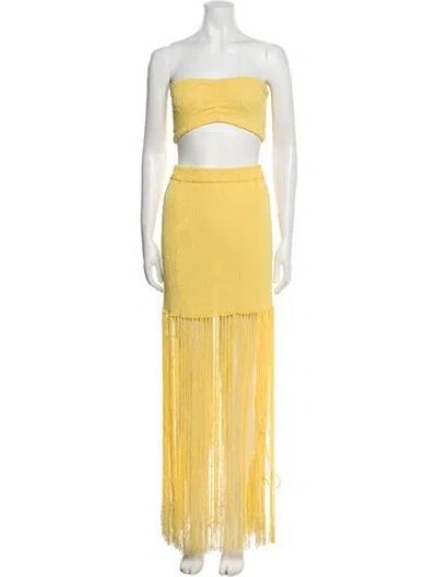 Pre-owned Casablanca Skirt Suit In Yellow