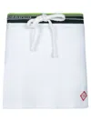 Casablanca Textured Fabric Tennis Skirt With Drawstring Waist