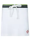 Casablanca Textured Fabric Tennis Skirt With Drawstring Waist