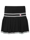 Casablanca Women Pleated Viscose Miniskirt In Black