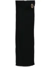 Casablanca Maxi Draped Skirt Black In Black