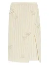 Casablanca White Skirt With Patches In Neutral