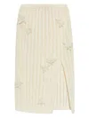 Casablanca White Skirt With Patches In Multicolor