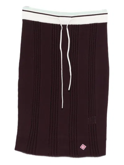 CASABLANCA CASABLANCA DRAWSTRING MIDI SKIRT