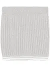 Casablanca Knit Silver Mini Skirt In Silver