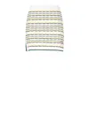 Casablanca Wool Skirt With Ribbed Hem And Side Vents In White