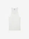 Casablanca Boucle Ribbed Vest In White